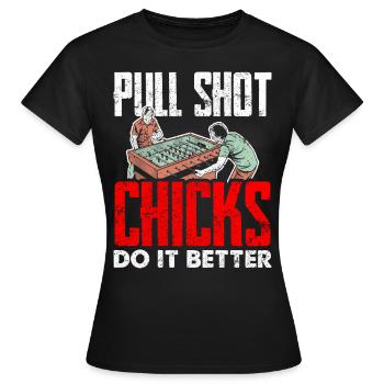 Tischfußballer Und Tischfußballer - Frauen T-Shirt - Schwarz - Vorne - AI Model Female 172 dark (172cm)