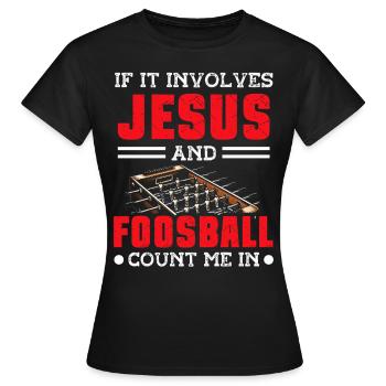 Tischfußballer Und Tischfußballer - Frauen T-Shirt - Schwarz - Vorne - AI Model Female 172 dark (172cm)