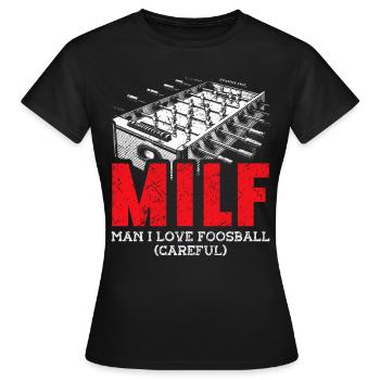Tischfußballer Und Tischfußballer - Frauen T-Shirt - Schwarz - Vorne - AI Model Female 172 dark (172cm)