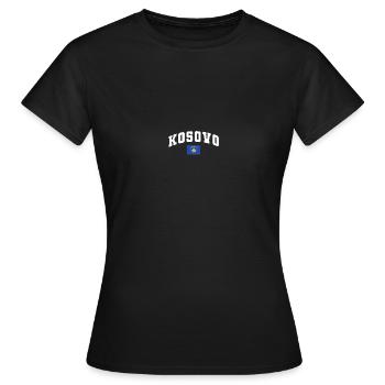 Drapeau du Kosovo Drapeau Jersey Cadeau Kosovar - T-shirt Femme - noir - Devant - AI Model Female 172 dark (172cm)