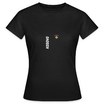 Drapeau du Kosovo Drapeau Jersey Cadeau Kosovar - T-shirt Femme - noir - Devant - AI Model Female 172 dark (172cm)