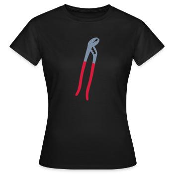 pinces de pipe wrench pinces - T-shirt Femme - noir - Devant - AI Model Female 172 dark (172cm)