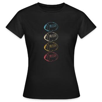 American Football American Vector Pride - T-shirt Femme - noir - Devant - AI Model Female 172 dark (172cm)