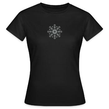 Schneeflocken-Ornament - Frauen T-Shirt - Schwarz - Vorne - AI Model Female 172 dark (172cm)