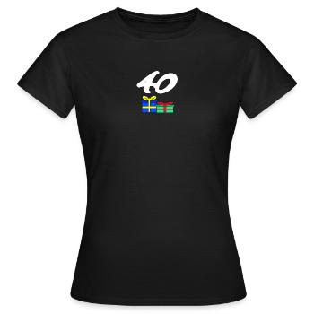 gratulieren, 40 Geschenke bunt - Frauen T-Shirt - Schwarz - Vorne - AI Model Female 172 dark (172cm)