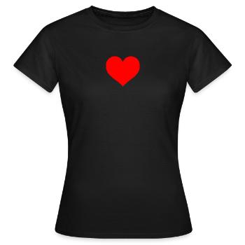 Herz - Frauen T-Shirt - Schwarz - Vorne - AI Model Female 172 dark (172cm)
