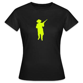 Man and Gun 2 (Vector) - Women's T-Shirt - black - Front - AI Model Female 172 dark (172cm)