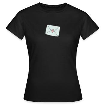 Lettre d’amour - T-shirt Femme - noir - Devant - AI Model Female 172 dark (172cm)