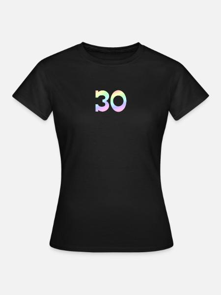 feiern, 30 pastell Verlauf - Frauen T-Shirt - Schwarz
