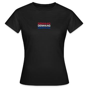 DEN HAAG Netherlands Niederlande Flagge - Frauen T-Shirt - Schwarz - Vorne - AI Model Female 172 dark (172cm)