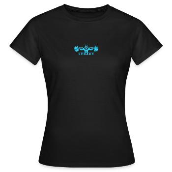 Legacy Graphic Krafttraining – Minimalistisches Blau - Frauen T-Shirt - Schwarz - Vorne - AI Model Female 172 dark (172cm)
