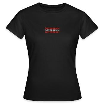 AUTRICHE Drapeau de l’Autriche - T-shirt Femme - noir - Devant - AI Model Female 172 dark (172cm)