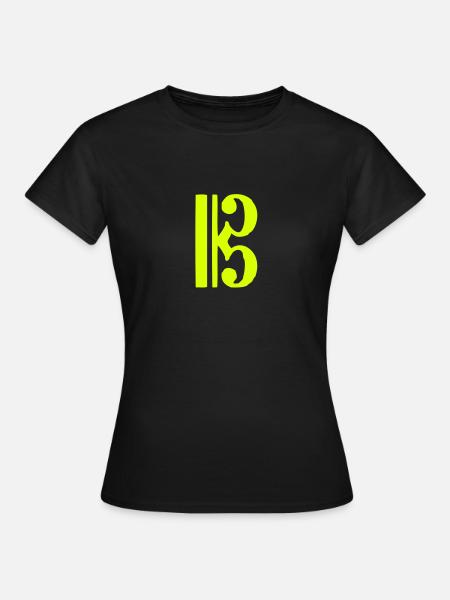 cle hatte Musik-Noten - Frauen T-Shirt - Schwarz