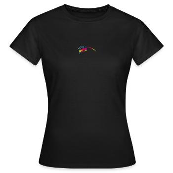 RAINdrops or Rainbow | Rainbow - Women's T-Shirt - black - Front - AI Model Female 172 dark (172cm)