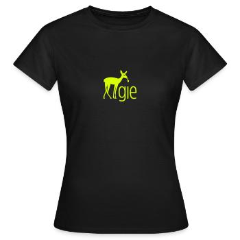 REHgie Regie - Frauen T-Shirt - Schwarz - Vorne - AI Model Female 172 dark (172cm)