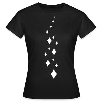 Karo Muster Glitzer Wolke - Frauen T-Shirt - Schwarz - Vorne - AI Model Female 172 dark (172cm)