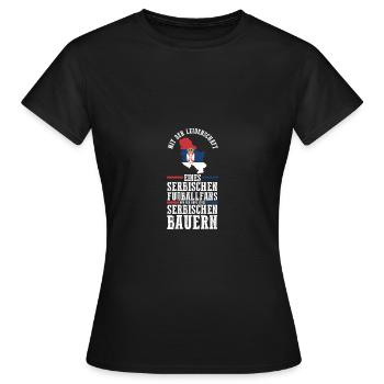 Serbe Serbe Serbie - T-shirt Femme - noir - Devant - AI Model Female 172 dark (172cm)