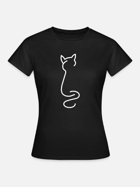 Katze - Frauen T-Shirt - Schwarz