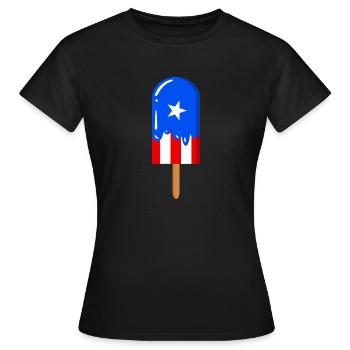 Porto Rico - T-shirt Femme - noir - Devant - AI Model Female 172 dark (172cm)