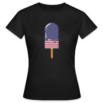 4. Juli USA - Frauen T-Shirt - Schwarz - Vorne - AI Model Female 172 dark (172cm)