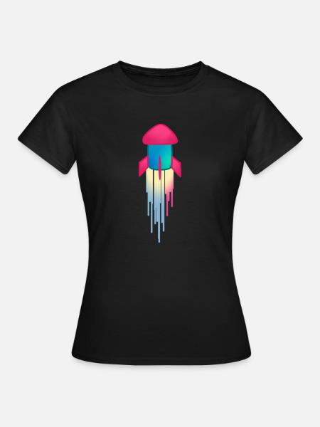 Rakete - Frauen T-Shirt - Schwarz