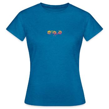 Hanoi Vietnam Hibiscus Souvenir Vacances - T-shirt Femme - bleu saphir antique chiné - Devant - AI Model Female 172 dark (172cm)