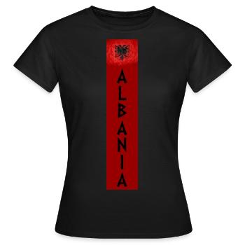 Albanien - Frauen T-Shirt - Schwarz - Vorne - AI Model Female 172 dark (172cm)
