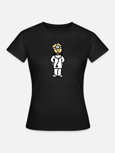Arzt 3 - Dame-T-shirt - sort