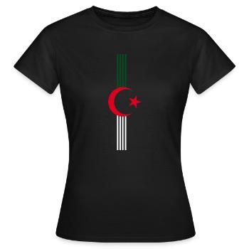 Algerien - Frauen T-Shirt - Schwarz - Vorne - AI Model Female 172 dark (172cm)
