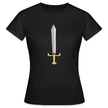 Schwert - Frauen T-Shirt - Schwarz - Vorne - AI Model Female 172 dark (172cm)