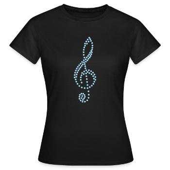 Clef bleue - T-shirt Femme - noir - Devant - AI Model Female 172 dark (172cm)