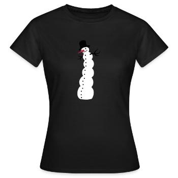 snowman - Women's T-Shirt - black - Front - AI Model Female 172 dark (172cm)