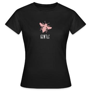 Pink Bee Gentle Bee Be Gentle - Women's T-Shirt - black - Front - AI Model Female 172 dark (172cm)