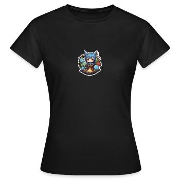 Aventures avec des compagnons moelleux - T-shirt Femme - noir - Devant - AI Model Female 172 dark (172cm)