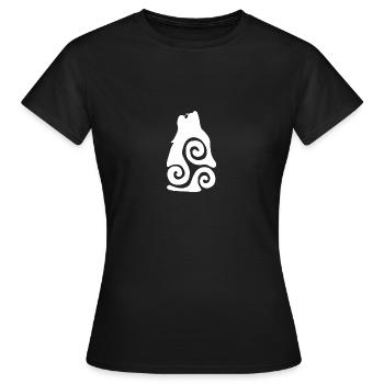 Wolf Tribal Heulen - Frauen T-Shirt - Schwarz - Vorne - AI Model Female 172 dark (172cm)