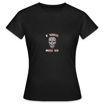 N Scheiss Muss Ich Rebell Rebellisch - Frauen T-Shirt - Schwarz - Vorne - AI Model Female 172 dark (172cm)