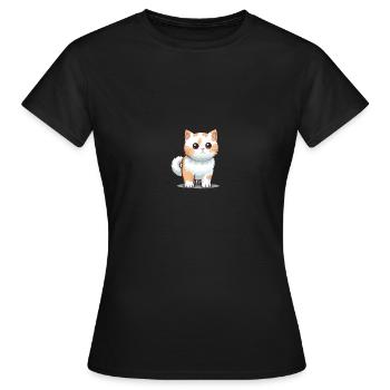 cute kitten - Women's T-Shirt - black - Front - AI Model Female 172 dark (172cm)