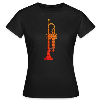 Trumpet Jazz Trumpeter Trumpeter Trumpet - Women's T-Shirt - black - Front - AI Model Female 172 dark (172cm)
