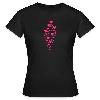 amour - T-shirt Femme - noir - Devant - AI Model Female 172 dark (172cm)