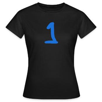 1. 1 AN. 1er ANNIVERSAIRE. ANNIVERSAIRE 1 AN - T-shirt Femme - noir - Devant - AI Model Female 172 dark (172cm)
