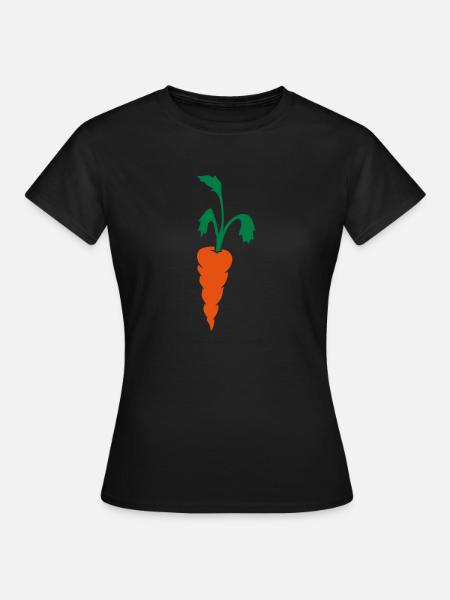 Karotte Möhre - Frauen T-Shirt - Schwarz