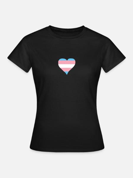 Trans Herz - Frauen T-Shirt - Schwarz