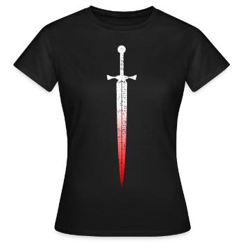 Épée celtique - T-shirt Femme - noir - Devant - AI Model Female 172 dark (172cm)