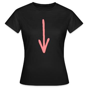 Pfeil - Frauen T-Shirt - Schwarz - Vorne - AI Model Female 172 dark (172cm)