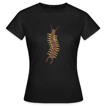 Mille-Pattes - T-shirt Femme - noir - Devant - AI Model Female 172 dark (172cm)