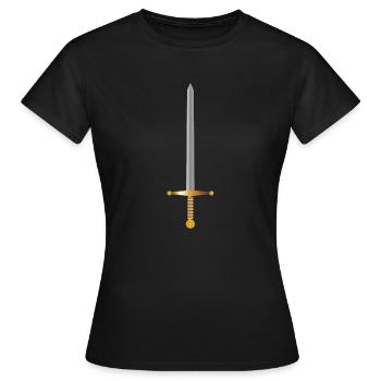 épée épée de chevalier chevalier armor184 - T-shirt Femme - noir - Devant - AI Model Female 172 dark (172cm)