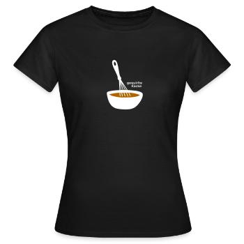gequirlte Kacke - Frauen T-Shirt - Schwarz - Vorne - AI Model Female 172 dark (172cm)