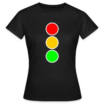 Feu de circulation 01 - T-shirt Femme - noir - Devant - AI Model Female 172 dark (172cm)