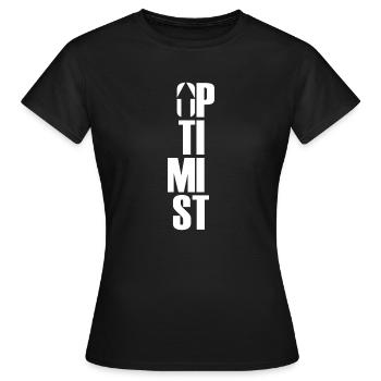 OPTIMIST - Frauen T-Shirt - Schwarz - Vorne - AI Model Female 172 dark (172cm)