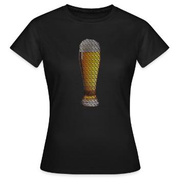 Bierglas - Frauen T-Shirt - Schwarz - Vorne - AI Model Female 172 dark (172cm)